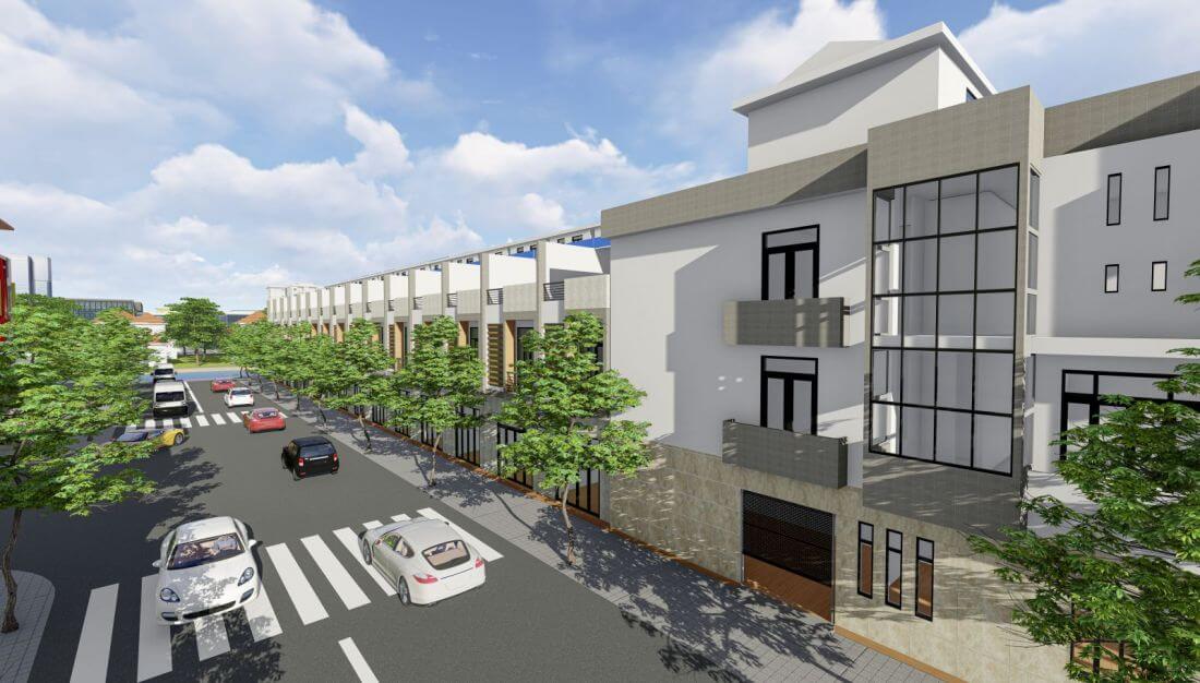 Phối cảnh nhà phố tại Ecity Tân Đức Long An